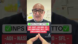 ✅INPS PAGA TUTTO👉SFL  ADI  730 BONUS 100 €  80€  NASPI  NIDO youtube youtubeshorts shorts [upl. by Lubba718]