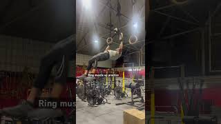 Ring muscle up practice crossfit fitness workout motivation [upl. by Coco]