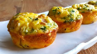 Fluffy Egg Cups  Best Breakfast Egg Muffins Recipe [upl. by Gayn824]