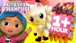 Crafting with Gabby for Over 1 HOUR  GABBYS DOLLHOUSE TOY PLAY ADVENTURES [upl. by Kcirrej]