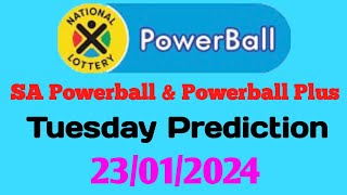 SA Powerball prediction For Today  SA Powerball And Powerball Plus Prediction 23 January 2024 [upl. by Larimor779]