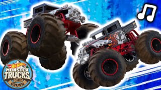 Hot Wheels Monster Truck Bone Shakers quotThrash and Smashquot  More Music Videos for Kids 🎶🎵 [upl. by Hsejar201]