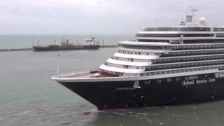 Holland America Oosterdam departs Port of Livorno [upl. by Deborath]