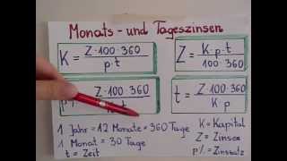 Zinsrechnung  Unterjährige Verzinsung [upl. by Gerdy]