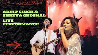 Arijit Singh amp Shreya Ghoshal Ve Kamleya Channa Mereya  Live Performance at Ambanis Sons Wedding [upl. by Nayrbo]