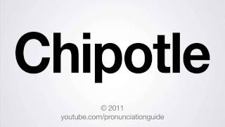 How to Pronounce Chipotle [upl. by Ledda]