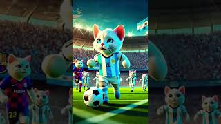 Cute cat come to football ground and with parents trending cats catlovers trending [upl. by Papke55]