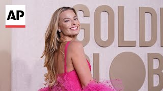 Golden Globes 2024 fashion Margot Robbie Timothée Chalamet Selena Gomez and more [upl. by Kaufman]