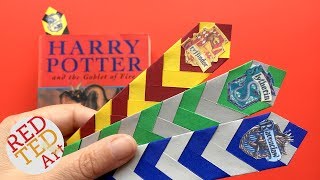 Easy Harry Potter Bookmark DIY  How to make a Chevron Bookmark DIY  Easy Paper Bookmark Ideas [upl. by Nitreb409]