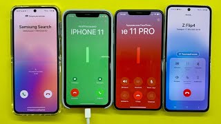 IncomingOutgoing Call FaceTime Samsung Z Flip3 Samsung Z Flip5 vs IPhone 11IPhone 11 Pro Max [upl. by Ahsenauq]
