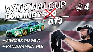 60M Race At Indianapolis with 50 car on Grid  Assetto Corsa Competizione [upl. by Etnoed]