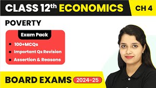 Class 12 Economics MCQs Chapter 4  Poverty 202425 [upl. by Seugram]