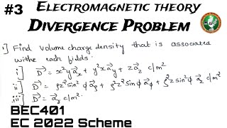 3 Divergence 1 Problem Explained Module 2 4th Sem ECE 2022 Scheme VTU BEC401 [upl. by Strain]