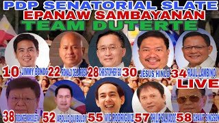 LIVE NOW MANILA TEAM DUTERTE PDP SENATORIAL SLATE EPANAW SAMBAYANAN PARTY LIST [upl. by Kassab]