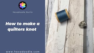 How to make a Quilters Knot  English Paper Piecing EPP  Learn to make a mug rug 36 [upl. by Ertha880]