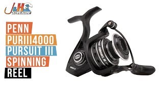 Penn PURIII4000 Pursuit III Spinning Reel  JampH Tackle [upl. by Elwin89]