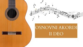 Skola gitare  Osnovni akordi na gitari 2 deo  Bozina skola gitare [upl. by Siaht]