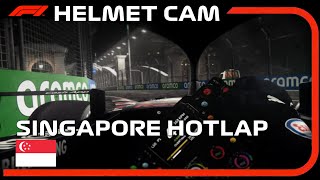 F1 2021HELMET CAM 4K ULTRA REALISTIC RESHADE TRACK IR SINGAPORE HOT LAP [upl. by Arimat]