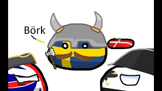 Uniting Europe under the Swedish flag in Countryballs at War [upl. by Neelhtakyram]