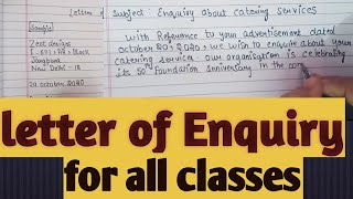 How to write Enquiry letter for class 1011 and 12 letter for enquiry CBSE letter writing sheena [upl. by Marys669]