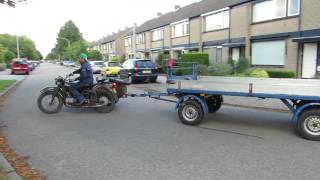 Dnepr MT16 with trailer  mit Anhänger Power to the bone [upl. by Ressan]