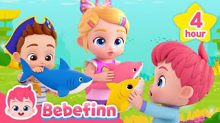 TV Baby Shark Doo Doo Doo more Nursery Rhymes  Bebefinn SharkMonth  Songs for Kids [upl. by Mosra]