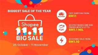 Shopee 1111 Big Sale TVC 2018 [upl. by Harberd232]