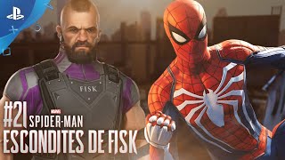 TODOS los escondites de Fisk al 100  Marvels SpiderMan PS4 21 [upl. by Sukhum]