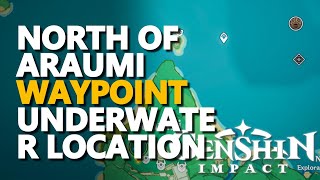 North of Araumi Waypoint Underwater Location Genshin Impact [upl. by Daj]