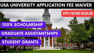 APPLY BEFORE DEADLINE   USA UNIVERSITY APPLICATION FEE WAIVER [upl. by Kaleena]