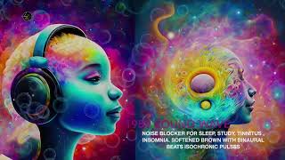 NOISE BLOCKER FOR SLEEP STUDY TINNITUS  INSOMNIA SOFTENED BROWN WITH BINAURAL BEATS ISOCHRONIC [upl. by Sidwell360]