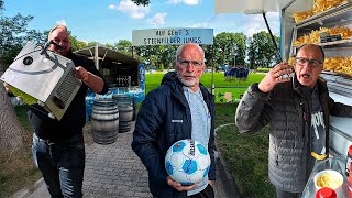 HEIMSPIELSTRESS 150 Liter Freibier Imbiss und Platzvorbereitung – schaffen wir alles ⚽🛠️ [upl. by Ninel]