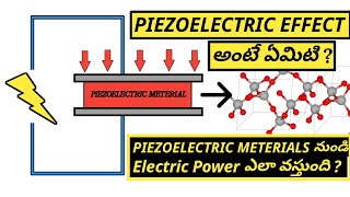 What is piezoelectric effect  How to produce electricity from piezoelectric meterials  in Telugu [upl. by Timothy492]