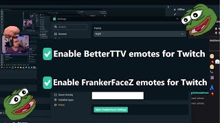 How to enable BTTV amp FrankerFaceZ emotes in Streamlabs OBS [upl. by Aihsekal]