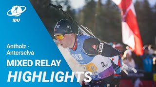 World Cup 2324 AntholzAnterselva Mixed Relay Highlights [upl. by Esadnac]