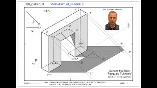 128 ombre3 Ombre in assonometria Isometrica di un solido composto PARETE CON APERTURA [upl. by Threlkeld]