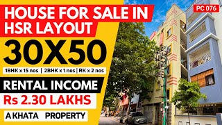 🔥HOUSE for SALE in HSR Layout Bangalore ✅ Rental Income property ✅ Independent House Sale HSR Layout [upl. by Aciram]