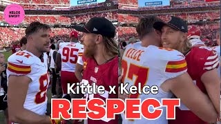 Postgame HANDSHAKE Between Travis Kelce George Kittle Goes Viral after Chiefs DEFEATS 49ers [upl. by Ikir]