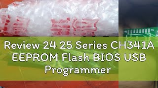 Review 24 25 Series CH341A EEPROM Flash BIOS USB Programmer Module  SOIC8 SOP8 Test Clip [upl. by Fritzsche]