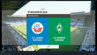 FC Hansa Rostock  SV Werder Bremen Highlights 2 Bundesliga 22 Spieltag  FIFA 22 [upl. by Buchheim896]