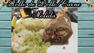 ROLLO DE CARNE O POLLO MOLIDO  MOLIPOLLO  RECETA FACIL DE PREPARAR [upl. by Saxon]