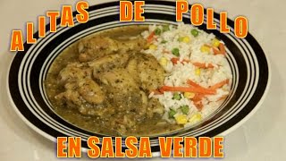 Alitas de Pollo en Salsa Verde  Recetas en Casayfamiliatv [upl. by Yenruogis965]