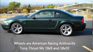 2001 Mustang Bullitt walk around before and after new wheels and tires [upl. by Neri99]