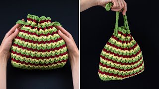 Colored crochet mini backpack for beginners [upl. by Hgielyak]