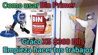 Graco Magnum X5 con Bin primer shellac como usarla correctamente para no descomponerla [upl. by Ariaj]