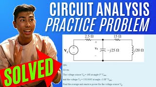 Networks Analysis  Exam 1  Q6c  Given The voltage source Vg  160 at angle 0° Vrms and the vo [upl. by Evelyn]