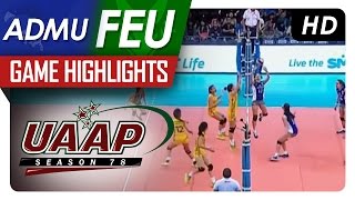 UAAP 78 WV FEU vs ADMU Game Highlights  February 10 2016 [upl. by Corrinne668]