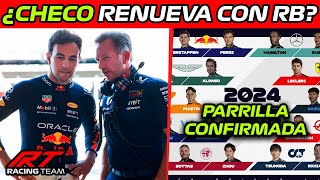 🚨 ¡ULTIMA HORA CHECO y RED BULL BUSCARIAN RENOVACIÓN 🔥 ¿Es lo MEJOR 🤔 PARRILLA F1 2024 CONFIRMADA✔ [upl. by Revorg249]