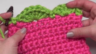 How to Crochet Scalloped Edging Right Handed [upl. by Ynnelg]