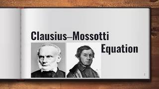 Clausius–Mossotti EquationDielectricsBTECH Applied PhysicsMSC [upl. by Hamel]